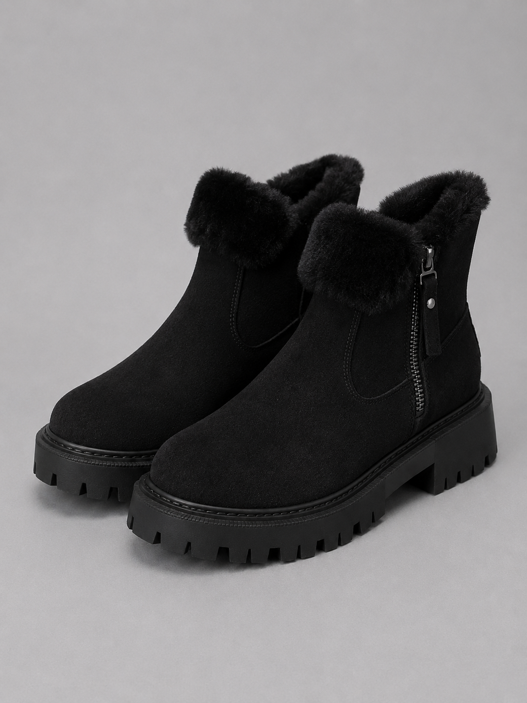Women's Faux Fur-Lined Ankle Boots