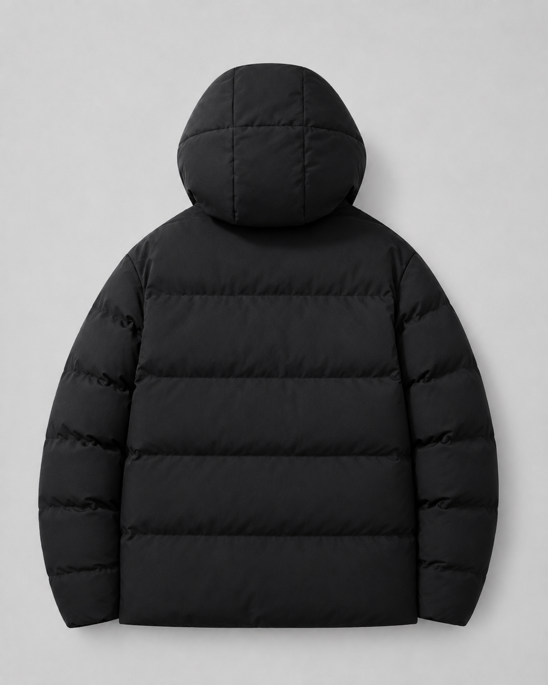 Men's Winter Puffer Jacket With Drawstring Hood & Zip Pockets