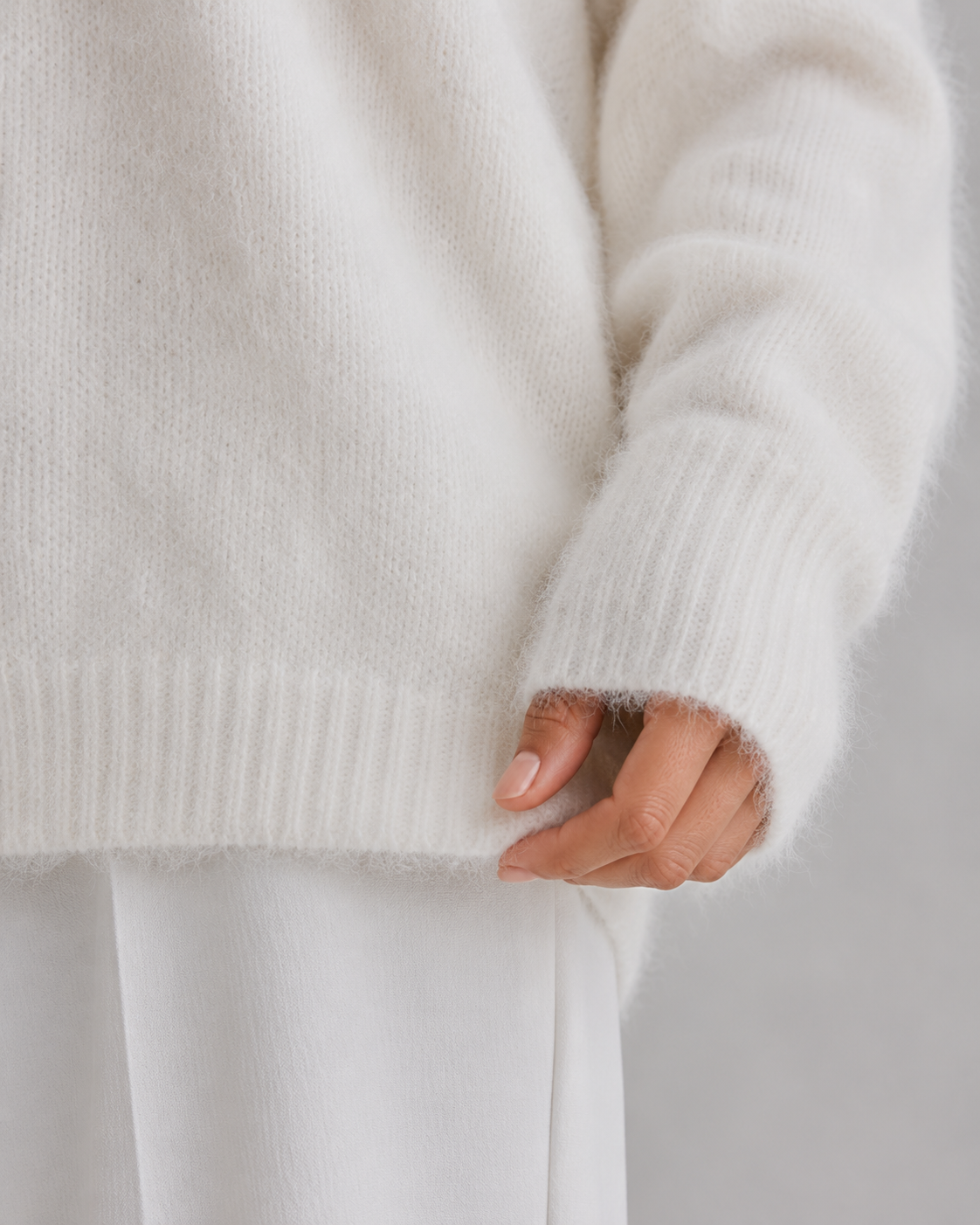 Women's Fluffy V-Neck Button-Front Cardigan
